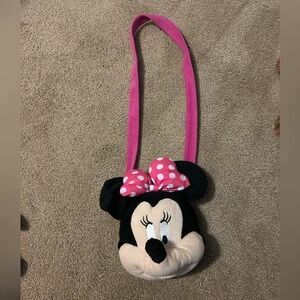 Minnie Mouse Polka Dots 8in Plush Crossbody Bag